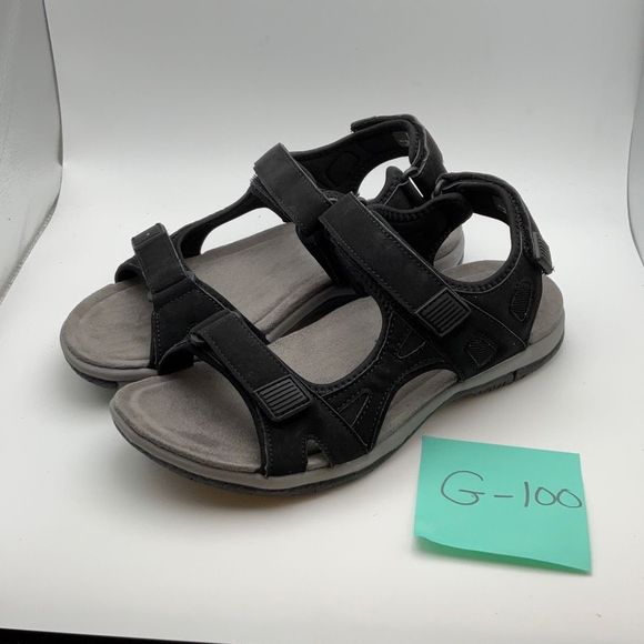 CUSHIONAIRE Women's comfort footbed outdoor sandal with adjustable straps SIZE 7 - Picture 2 of 6